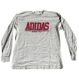 Vintage Adidas Athletics Medium Gray Long Sleeve T Shirt